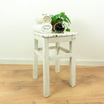 Original 1950s VINTAGE rustic WOODEN STOOL side table plant