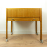 1960s Wooden Midcenturymodern NIGHTSTAND SEWING CART Side Table