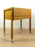 1960s Wooden Midcenturymodern NIGHTSTAND SEWING CART Side Table