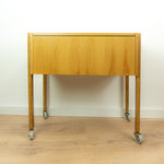 1960s Wooden Midcenturymodern NIGHTSTAND SEWING CART Side Table