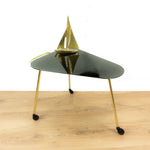 Black Tinted Glass Tier 1960s Elegant BAR CART Tea Trolley Side Table