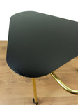Black Tinted Glass Tier 1960s Elegant BAR CART Tea Trolley Side Table