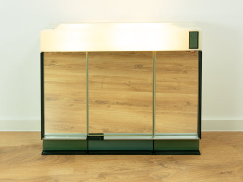 XXL 1970s Petrol ILLUMINATED Midcentury Medicine CABINET by Allibert