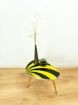Original(!) 1960s SUNBURST KIDNEY TRIPOD Side Table Yellow Black
