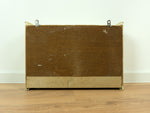 1960s ivory midcentury KITCHEN WALL CABINET white gray sliding doors