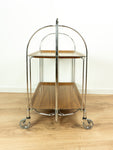 1970s Midcentury FOLDING BAR CART 'Dinett', Westgermany