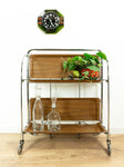 1970s Midcentury FOLDING BAR CART 'Dinett', Westgermany