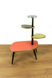 Colorful original 1950s Midcentury 4 TIER PLANT STAND Flower Table