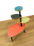 Colorful original 1950s Midcentury 4 TIER PLANT STAND Flower Table