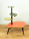 Colorful original 1950s Midcentury 4 TIER PLANT STAND Flower Table