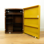 Unused! Curry colored Brown 1970s midcentury MEDICINE CABINET by Allibert