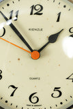 1970s Beige Brown Ceramic Apple Wall Clock by Kienzle Westgermany