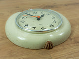 1970s Beige Brown Ceramic Apple Wall Clock by Kienzle Westgermany