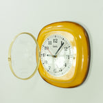 Egg-yolk Yellow 1970s Ceramic MIDCENTURY WALL CLOCK Made in Westgermany
