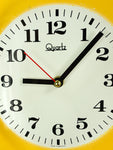 Egg-yolk Yellow 1970s Ceramic MIDCENTURY WALL CLOCK Made in Westgermany