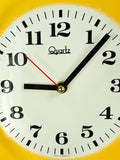 Egg-yolk Yellow 1970s Ceramic MIDCENTURY WALL CLOCK Made in Westgermany