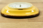 Egg-yolk Yellow 1970s Ceramic MIDCENTURY WALL CLOCK Made in Westgermany