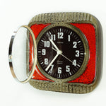 Red Brown 1970s MIDCENTURY Ceramic WALL CLOCK, Westgermany