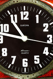 Red Brown 1970s MIDCENTURY Ceramic WALL CLOCK, Westgermany
