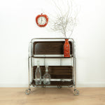 Iconic 1960s midcentury rosewood FOLDING TROLLEY by Bremshey Westgermany
