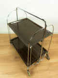 Iconic 1960s midcentury rosewood FOLDING TROLLEY by Bremshey Westgermany