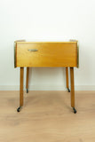 Original 1960s Wooden Midcentury Sewing Cart, Side Table or Nightstand