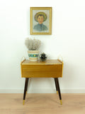 1960s Wooden Midcentury Sewing Box, Side Table or Nightstand