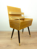 1960s Wooden Midcentury Sewing Box, Side Table or Nightstand