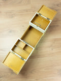 1960s Pastel Green Yellow Midcentury Cantilever SEWING or JEWELRY BOX