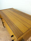 1960s XXL Teak Wood SEWING TABLE Cart Midcentury Side Table on Casters