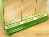 XXL bicolor green 80s Illuminated Mirrored Doors Medicine Cabinet