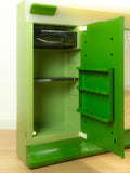 XXL bicolor green 80s Illuminated Mirrored Doors Medicine Cabinet