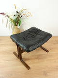 1960s midcentury LEATHER LOUNGE OTTOMAN 'Siesta' Ingmar Relling Norway