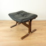 1960s midcentury LEATHER LOUNGE OTTOMAN 'Siesta' Ingmar Relling Norway