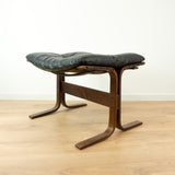 1960s midcentury LEATHER LOUNGE OTTOMAN 'Siesta' Ingmar Relling Norway