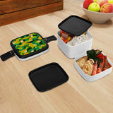 Reusable Bento Lunch Box – Retro Midcentury Stackable Food Container