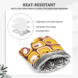Retro Midcentury Silicone Oven Mitts – Heat Resistant Kitchen Gloves