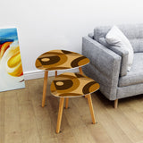 Triangle 60s Retro Tripod Nesting Table Set, Brown Tones