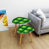 Green Peacock Eyes Retro Tripod Nesting Table Set - Midcentury tables