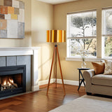 Nordic Retro Tripod Floor Lamp, Vertical Stripes