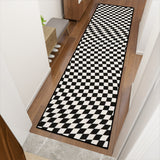Vintage Retro Chessboard Runner Rugs | 80s Op-Art Home Decor