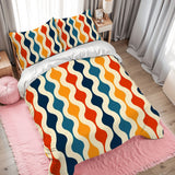 Colorful 70s Retro Duvet Cover Set: Midcentury Modern Home