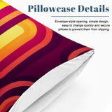 Retro 70s Vibrant Duvet Cover Set: Yellow Orange Red Midcentury Bedding