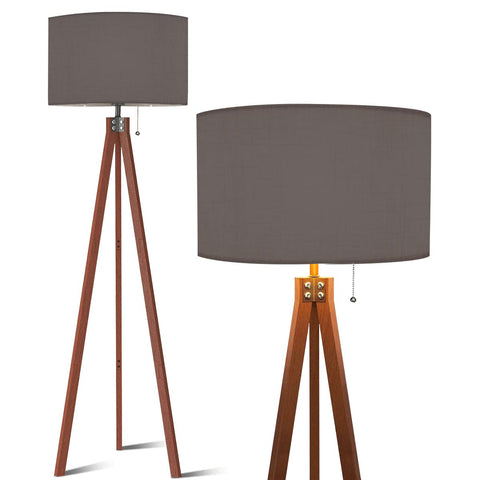 Scandi Retro Tripod Floor Lamp, Dusty Blue