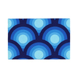 Midcentury Inspired Placemats – 70s Blue Retro Double Sided Heat Proof