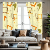 60s Atomic Pattern Grommet Blackout Panels: Midcentury Modern Curtains