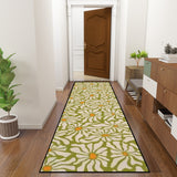 Retro 70s Midcentury Daisy Runner Rug | Multiple Sizes Non-Slip Polyester