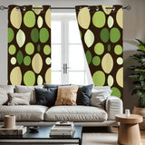 Midcentury Modern Blackout Curtains: 70s Retro Polka Dots Multi Sizes