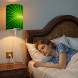 70s Retro Wall Sconces Set –  Smart LED, Sunburst Green