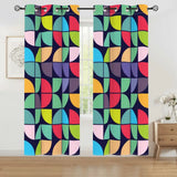 Abstract 60s Blackout Curtains: Vibrant Retro Midcentury Drapes - 50’’x84’’x2pcs - retro curtains